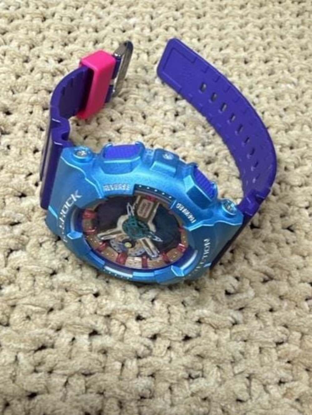 Casio G-Shock GMA-S110HC Analog-Digital Watch Blue and Purple - Picture 3 of 12